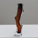 Axyaa Glass Vase Branch Fork Shape Thick Straight Bottle Floral Arrangement Accessories
