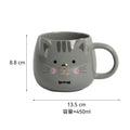 Axyaa Crown Cat Ceramic Mug with Lid Spoon - Cute Cartoon Coffee Cup