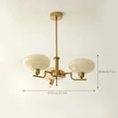 Axyaa Modern Glass Chandelier - Nordic Retro Design, Led Hanging Lamp