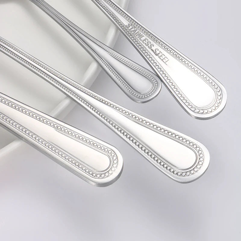 Axyaa Stainless Steel Tableware Set - Knife, Fork, Spoon & Steak Set