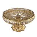 Axyaa Crystal Glass Fruit Tray Home Decor Living Room Coffee Table Ornaments