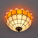 Axyaa Vintage Europe Glass Chandelier Retro Stained Lighting for Home
