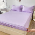 Axyaa White Cotton Fitted Sheet Set, 180x200, 3Pcs