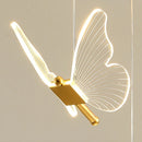 Axyaa Butterfly Staircase Chandelier - LED Living Room Hanging Light for Romantic Wedding