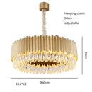Axyaa Crystal LED Ceiling Chandeliers - Modern Black Gold Ceiling Lights