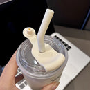 Axyaa 650ml Stainless Steel Thermal Cup with Handle and Straw
