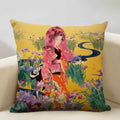Axyaa Classic Japanese Lady Cushion Cover 45x45cm Home Decor Pillowcase