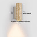 Axyaa Black Travertine Stone LED Wall Lamp Vintage Industrial Stair Light