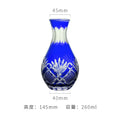 Axyaa Edo Kiriko Sake Set: Carved Glass Cup and Decanter, Luxury Sakeware