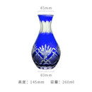 Axyaa Edo Kiriko Sake Set: Carved Glass Cup and Decanter, Luxury Sakeware