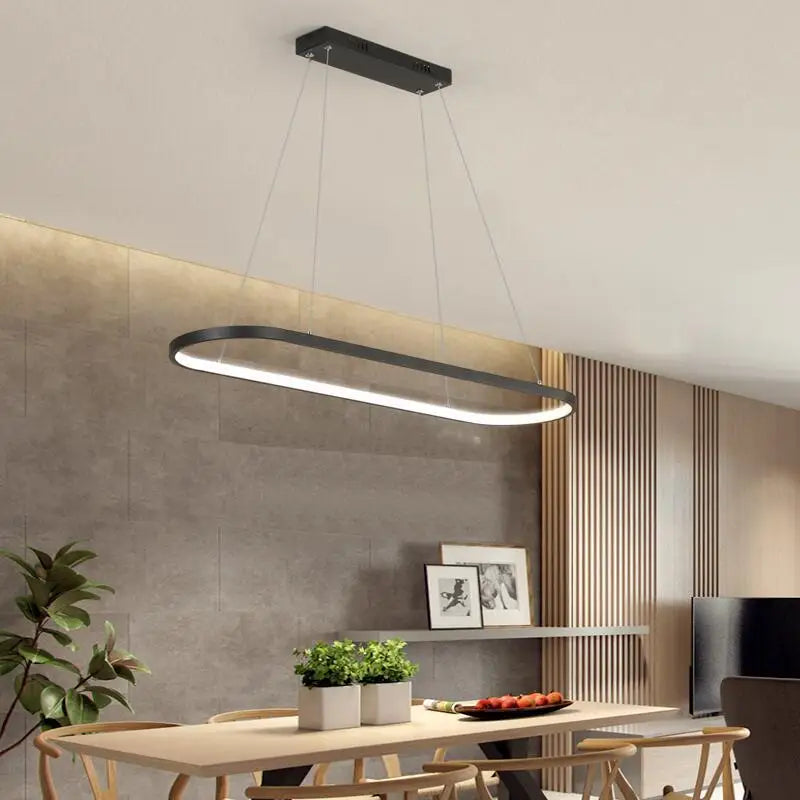 Axyaa Runway Oval LED Pendant for Living, Dining, Bedroom Lighting