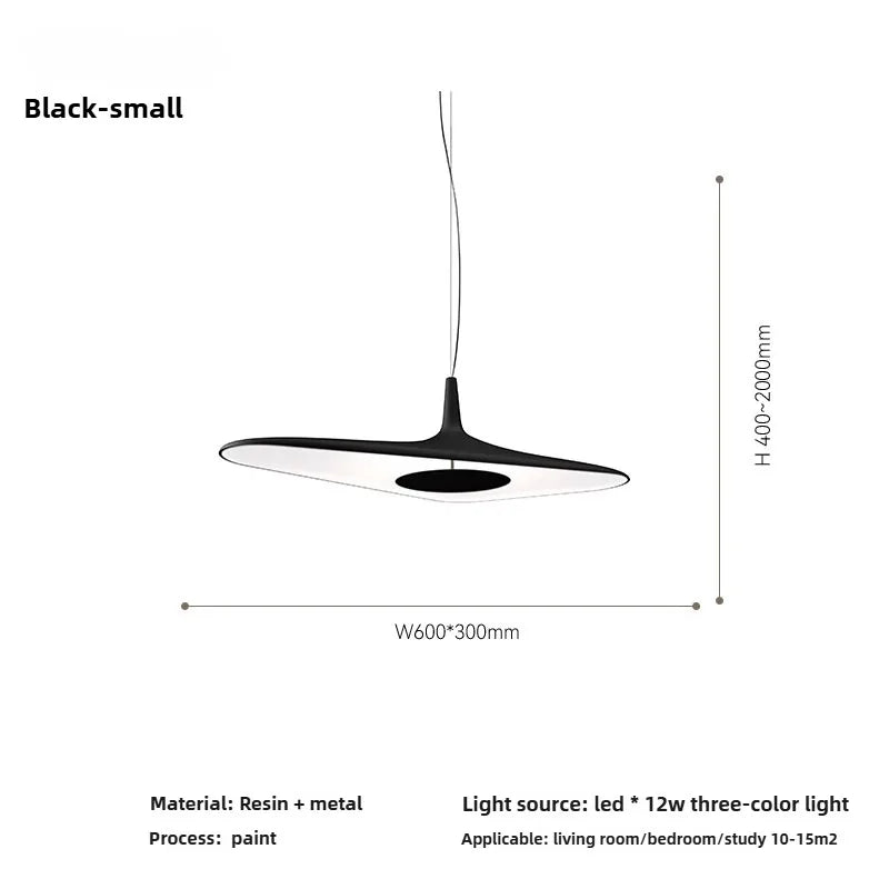 Axyaa Nordic LED Pendant Lamp for Dining Room, Modern Resin Suspend Light