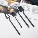 Axyaa 24-Piece Black Stainless Steel Cutlery Set Dishwasher Safe