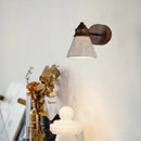 Axyaa Stone Wall Light Dark Wood E27 Bulb For Bedroom, Parlor, Dining Room
