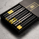 Axyaa Korean & Japanese Alloy Chopsticks Set - Reusable Sushi Sticks Kitchen Tool