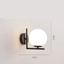 Axyaa Modern Glass Wall Sconce, LED Wall Lamp for Bedside, Hallway, Living Room