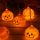 Axyaa Halloween Pumpkin Lanterns LED String Lights for All Saints' Day Party Decoration