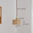 Axyaa Nordic Modern Ash Walnut LED Pendant Light for Home Decor