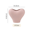Axyaa Heart Ceramic Vase for High-Aesthetic Living Room Decor