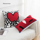 Axyaa Ivory Loop Tufted Cushion Cover 45x45 Nordic Plush Pillows for Home Decor