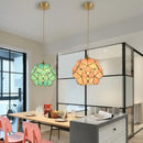 Axyaa Copper Petal LED Chandelier: Nordic Minimalist Art Decor Ceiling Lamp