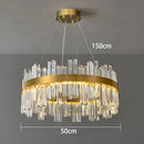 Axyaa Crystal Chandelier Pendant Light for Luxury Living Room Bedroom Lighting