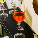 Axyaa Pink Flamingo Stem Goblet Champagne Martini Glass for Bar Party