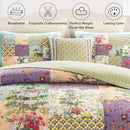 Axyaa Floral Patchwork Quilt Set - Queen Size 100% Cotton Reversible Bedspread