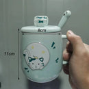 Axyaa Cartoon Ceramic Mug - Fun Tea & Coffee Cup Gift
