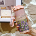 Axyaa Ceramic Inner Liner Tumbler Stainless Steel Cup with Lid & Straw