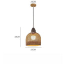 Axyaa Rattan Hanging Chandelier Light Fixture - Japanese Pendant Lamp