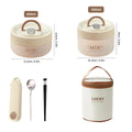 Axyaa Leak-proof Bento Box : Transparent Microwave Safe Lunch Box With Handle