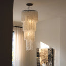 Crystal Chandelier Stair Pendant Lamp Living Room Interior Lighting by Axyaa