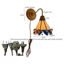 Axyaa Butterfly Glass LED Wall Light Copper Arm Applique Murale