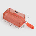 Axyaa Mesh Clear Makeup Bag | Portable Toiletry Storage Pouch Organizer