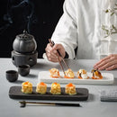 Axyaa Ceramic Sushi Dessert Plate Set for Molecular Cuisine and Snacks