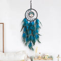 Axyaa Five-ring Tree of Life Dream Catcher with Natural Feathers