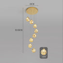 Axyaa Staircase Chandeliers for Living Room LED Pendant Light Lamps