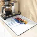 Eye Print Watercolor Style Absorbent Drying Mat & Coasters Set by Axyaa