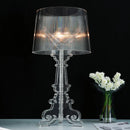 Axyaa Clear Acrylic Baroque Accent Table Lamp for Living Room or Bedroom