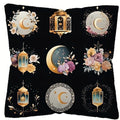 Axyaa Ramadan Floral Crescent Moon Fasting Lamp Pillowcase