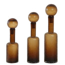 Axyaa Clear Glass Vase with Lid - Home Decor & Aromatherapy Bottle