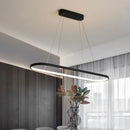 Axyaa Modern Line LED Pendant Light Black White Living Dining Bedroom Decor