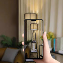 Modern Wooden LED Floor Lamp with Shelf Storage by Axyaa
