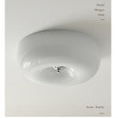 Axyaa Bauhaus Cream Ceiling Lamp: Medieval French Retro Glass Nordic Style