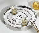 Axya Stainless Steel Tea Tray with Drainage and Storage for Chinese Tea Ceremony