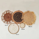 Axyaa Seaweed Woven Hanging Plate: Creative Home Decor and Porch Wall Art