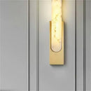 Axyaa Marble Resin Wall Lamp: Minimalist Sconce for Living Room, Bedroom, Aisle, Hotel