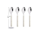 Axyaa Silver Acrylic Handle Cutlery Set, Stainless Steel Western Dinner Flatware
