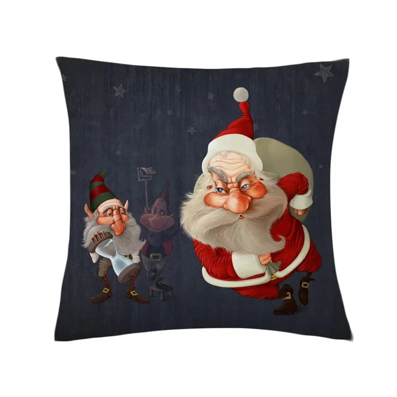 Axyaa Santa Claus Cartoon Decorative Pillowcase 45X45CM
